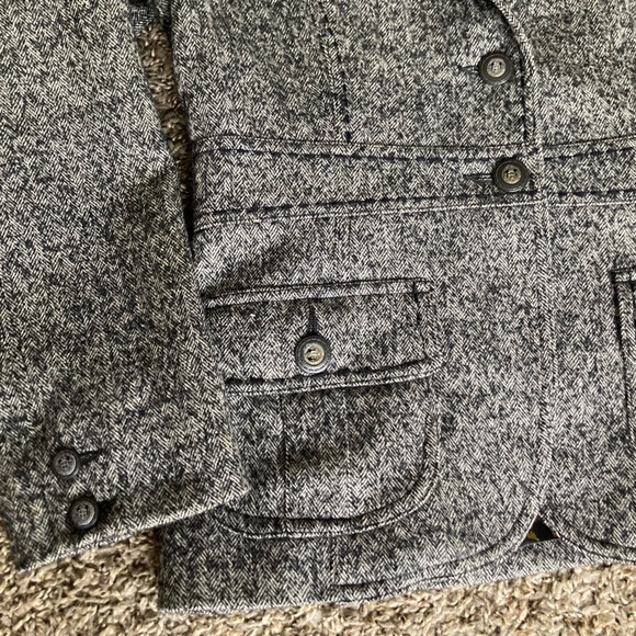 CAbi Gray Tweed Blazer Tailored Suit Jacket - Picture 5 of 9